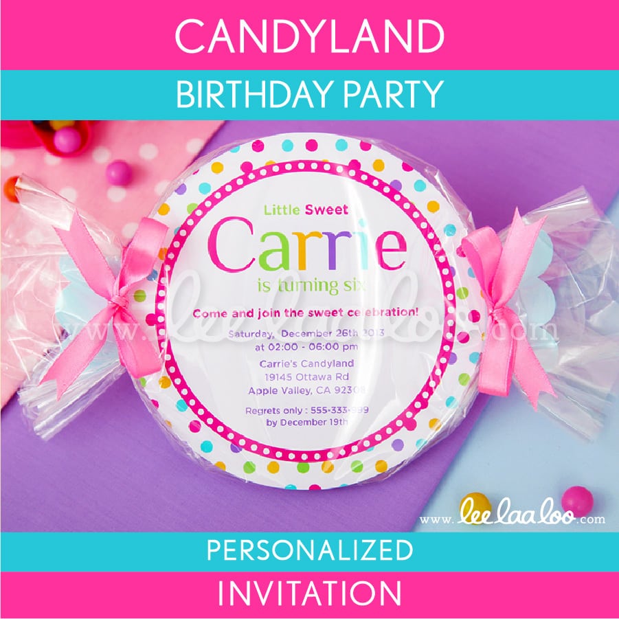Candy Popsicle Invitation Template Free