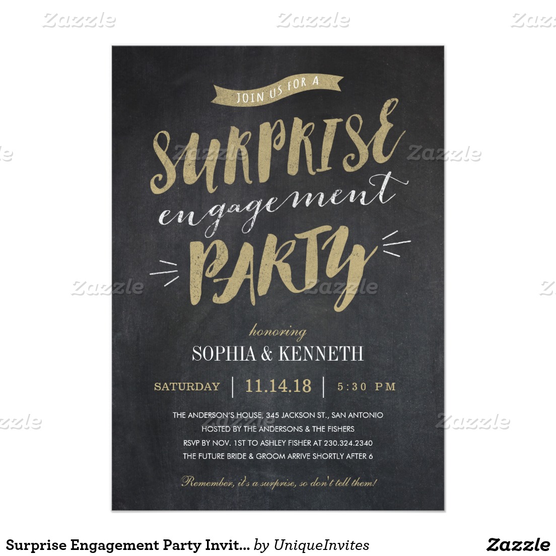 Card Template   Engagement Party Invitation