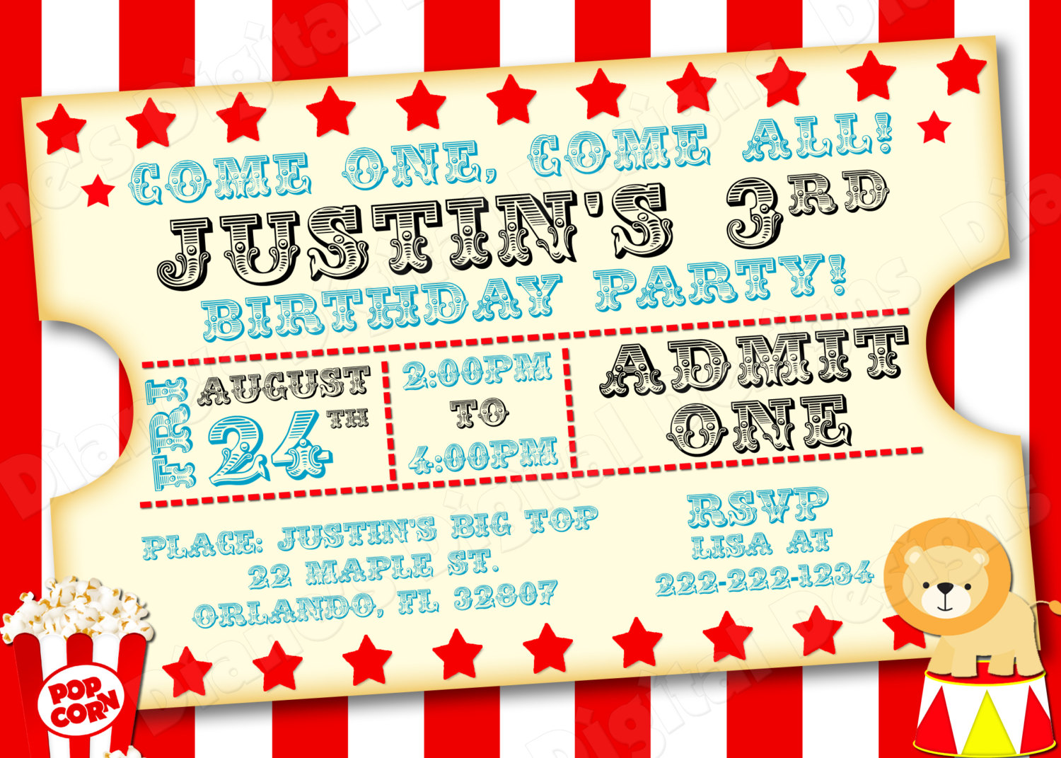 Carnival Invitations Template