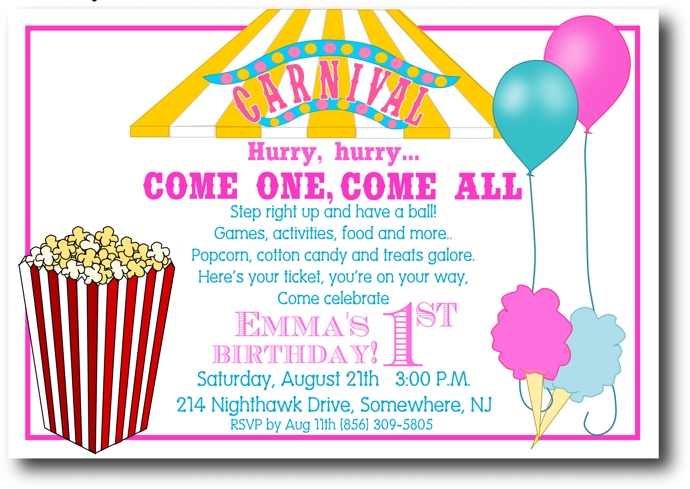 Carnival Party Invitation Templates