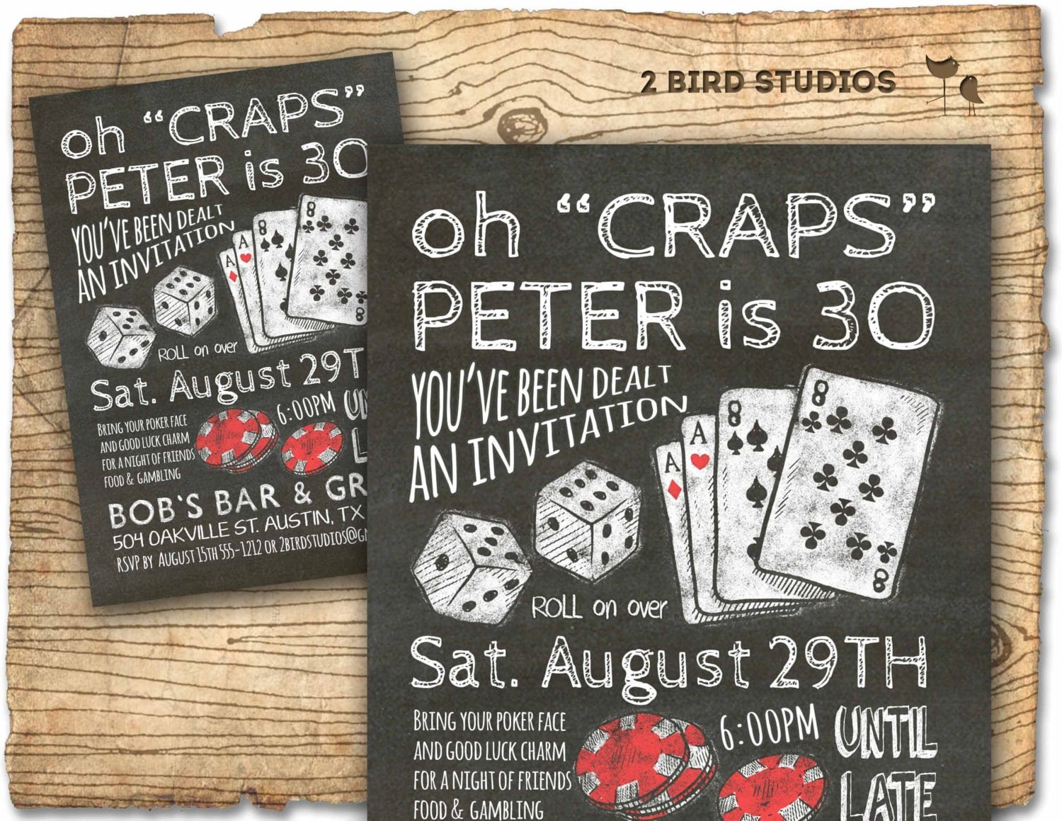 Casino Invitation For Poker Party Birthday