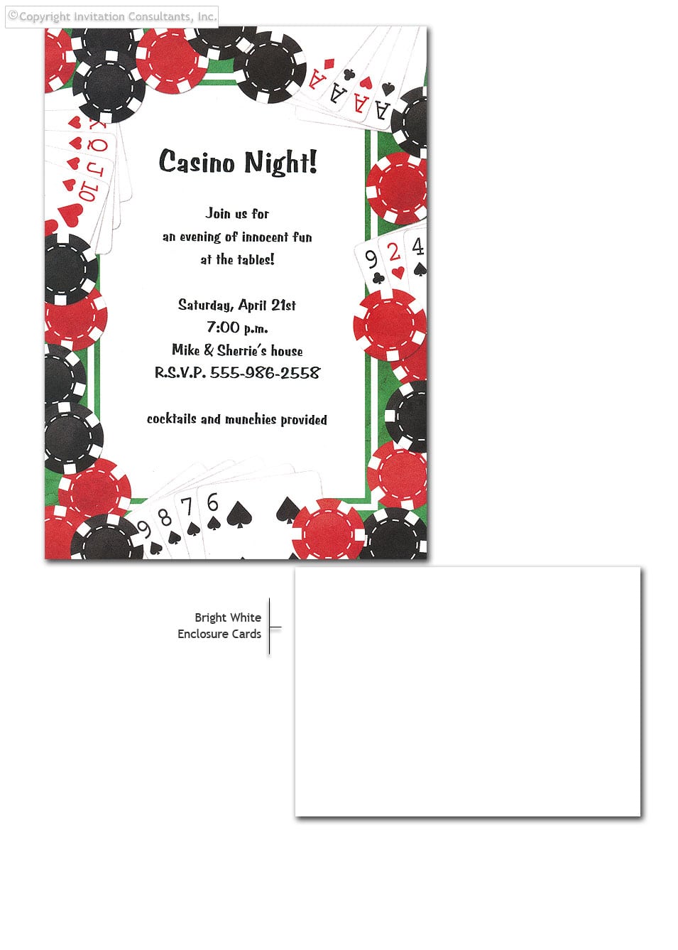 Casino Invitation Night Sample