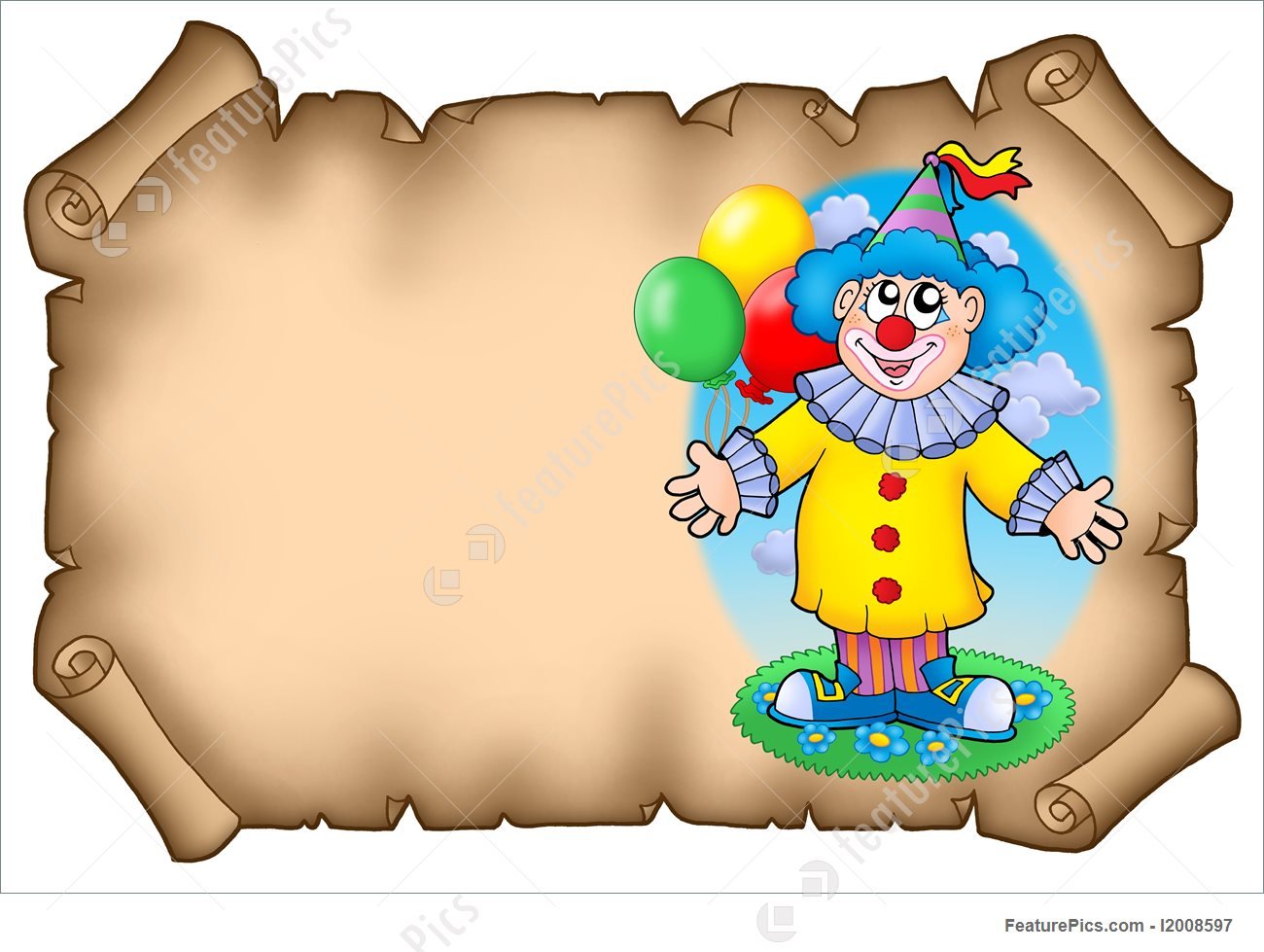 Celebration  Party Invitation With Clown