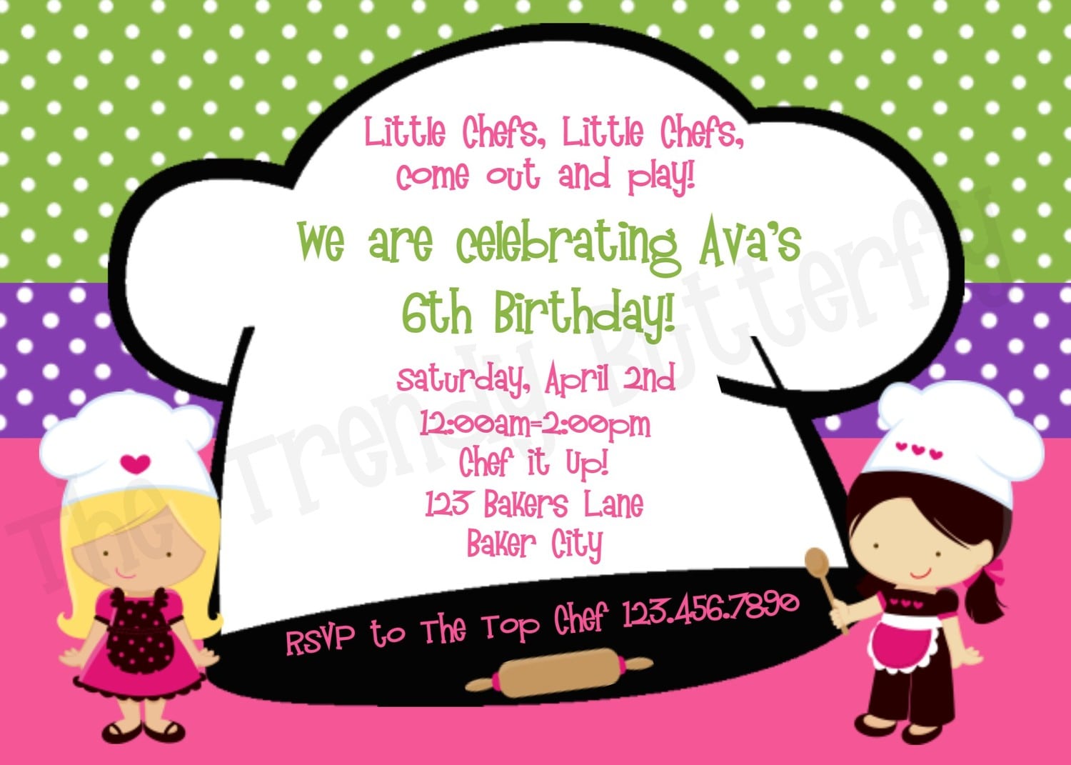 Chef Cooking Birthday Party Invitation Cooking Party Invitations