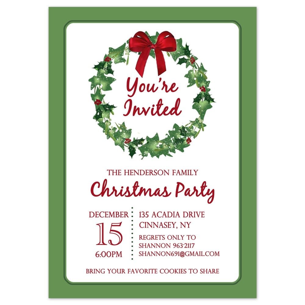 Christmas Holiday Party Invitations