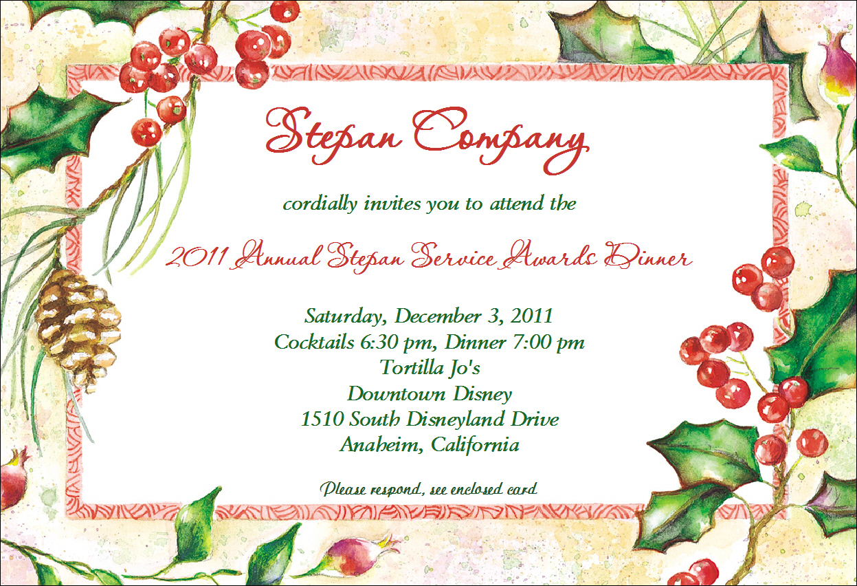 Christmas Invitation Sample