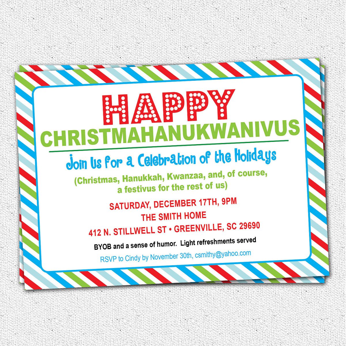 Christmas Party Invitation Poem