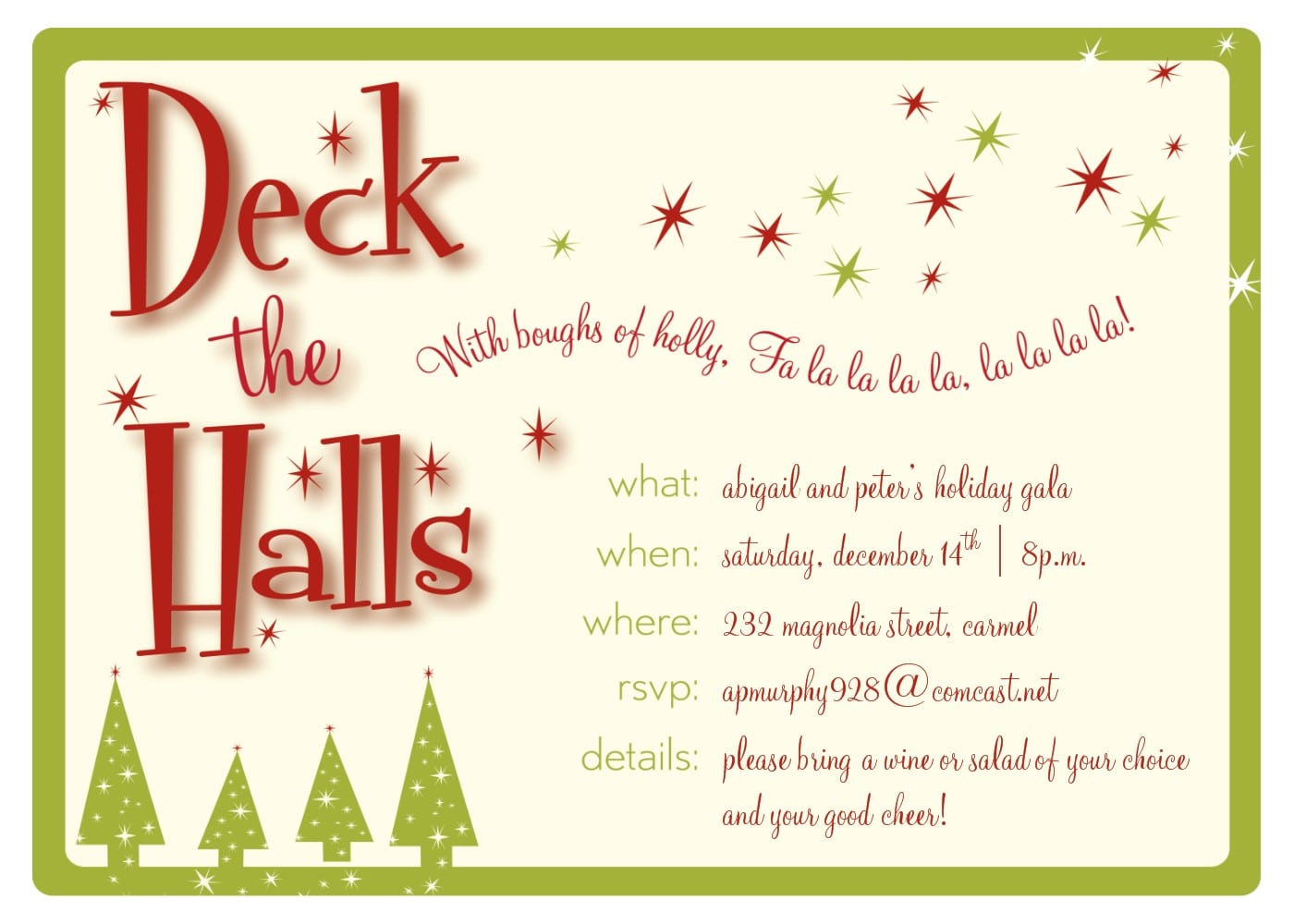 Christmas Party Invitation Template