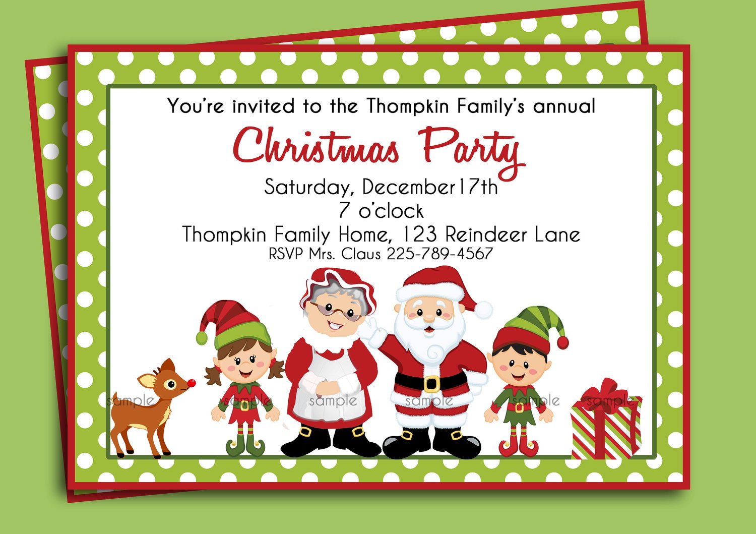 Christmas Party Invite Template