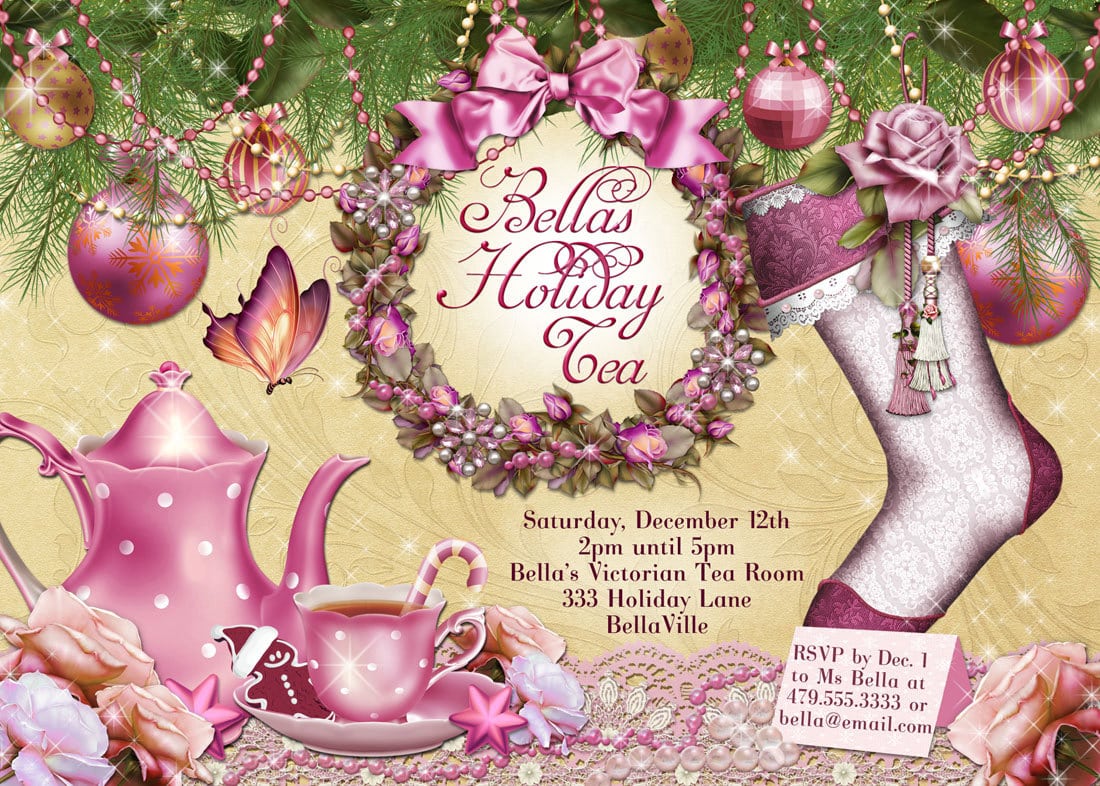 Christmas Tea Party Invitations Christmas Tea Party Invitations 31