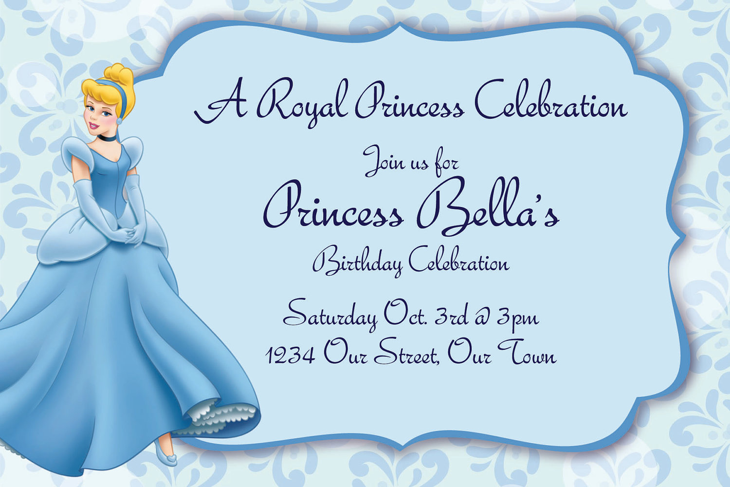 Cinderella Birthday Invitations