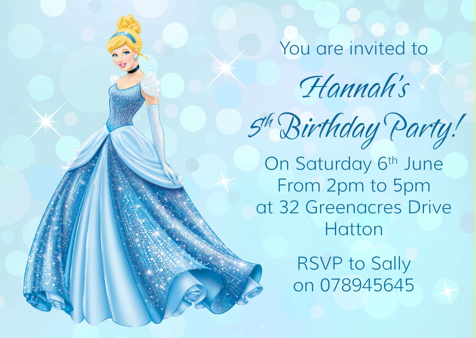 Cinderella Birthday Invitations