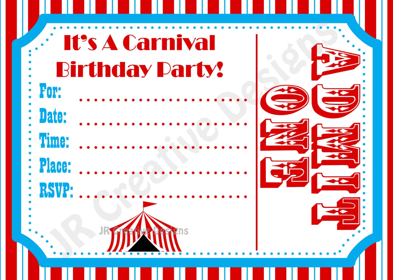 Circus Birthday Party Invitation