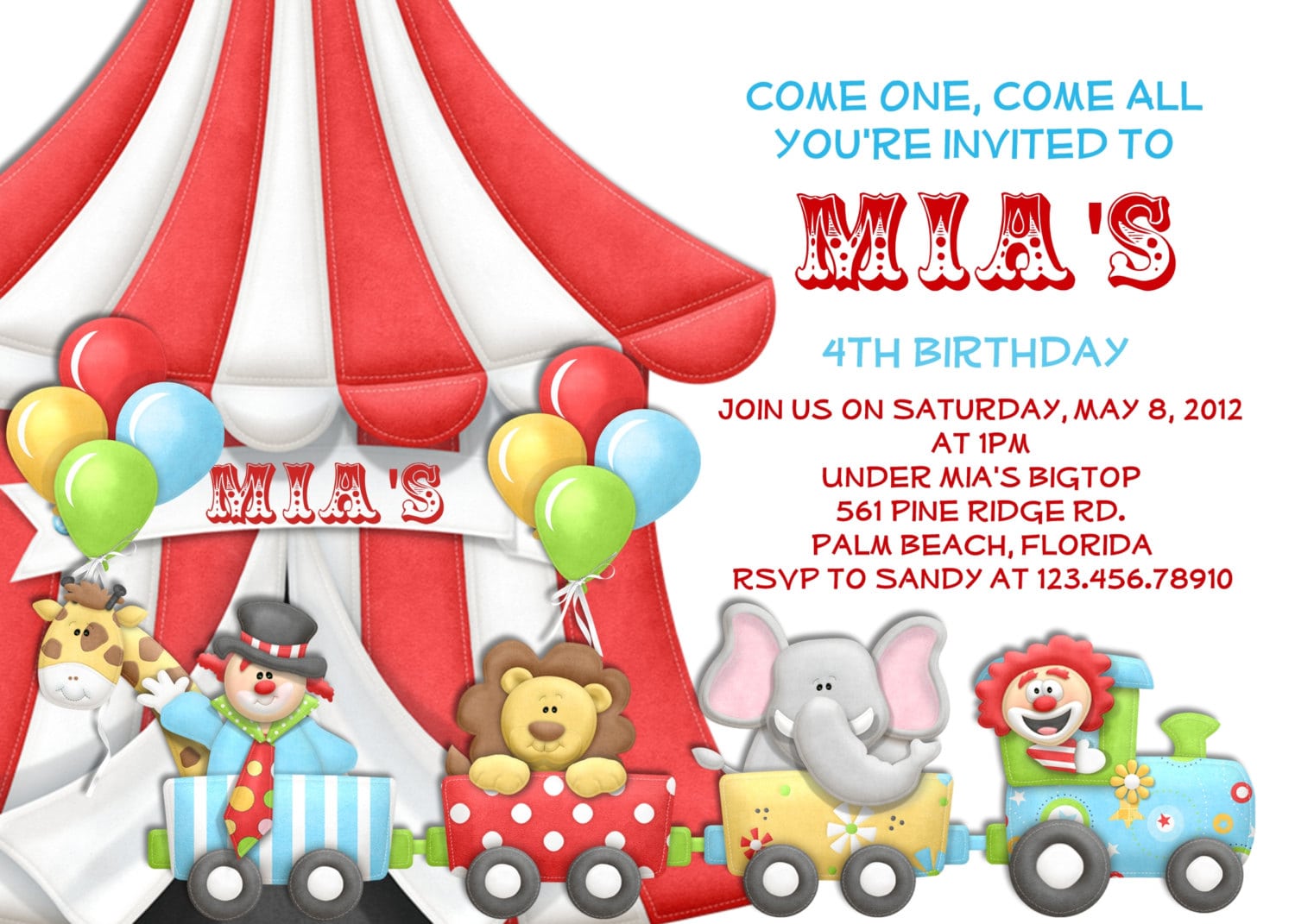 Circus Invitations