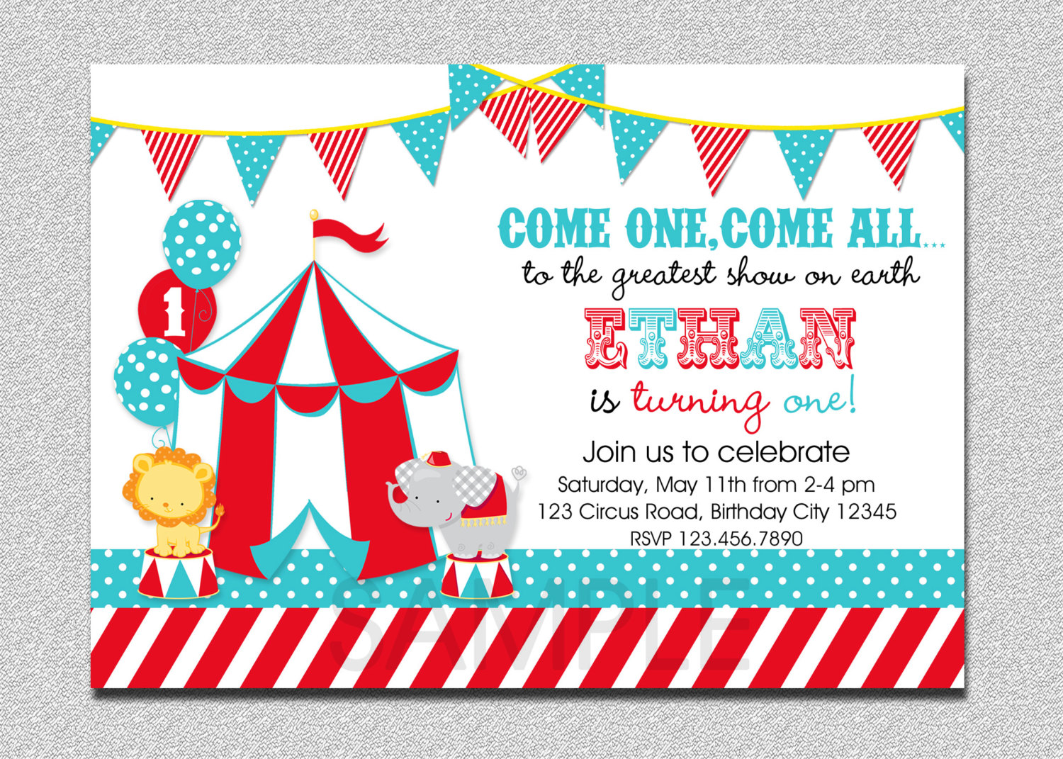 Clown Birthday Party Invitations