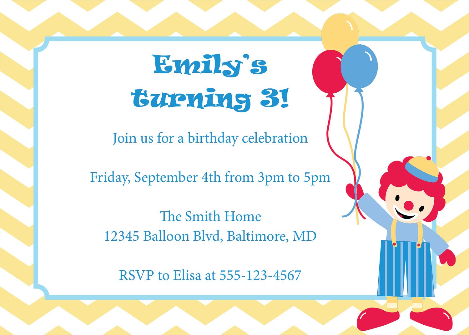 Clown Birthday Party Invitations Ideas About Clown Birthday Party