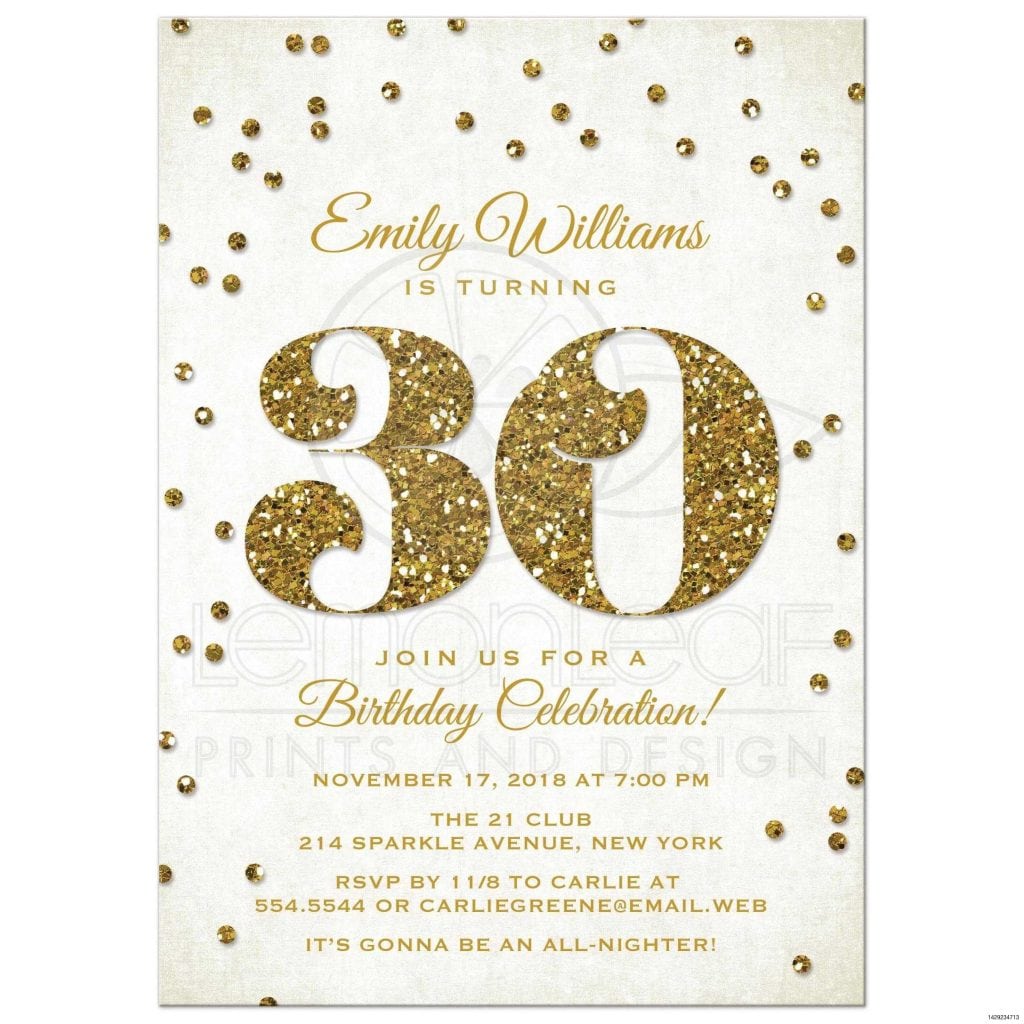 Comely 30th Birthday Party Invitation By Kindlyreply On Etsy