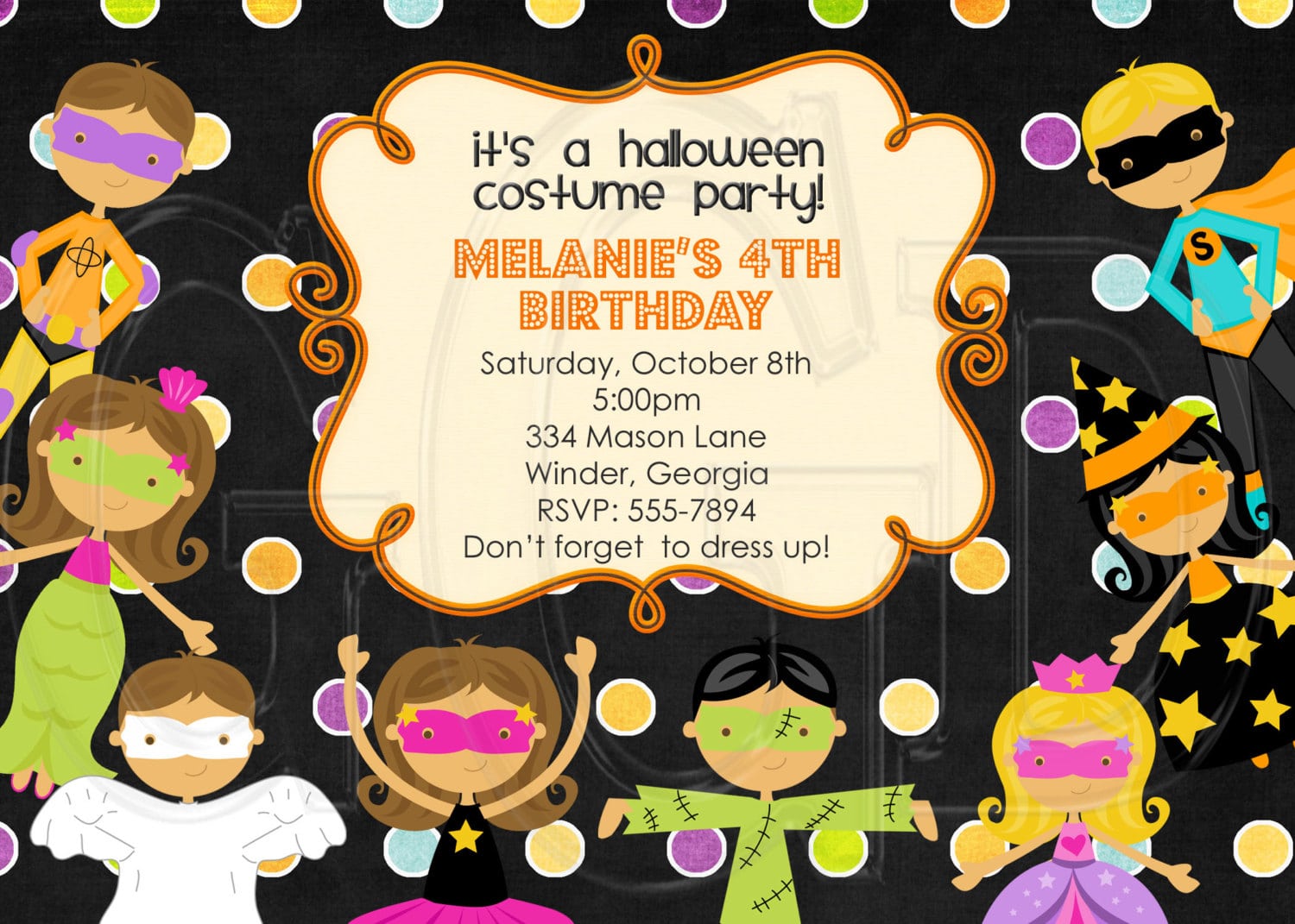 Costume Birthday Party Invitation Pictures About Costume Birthday