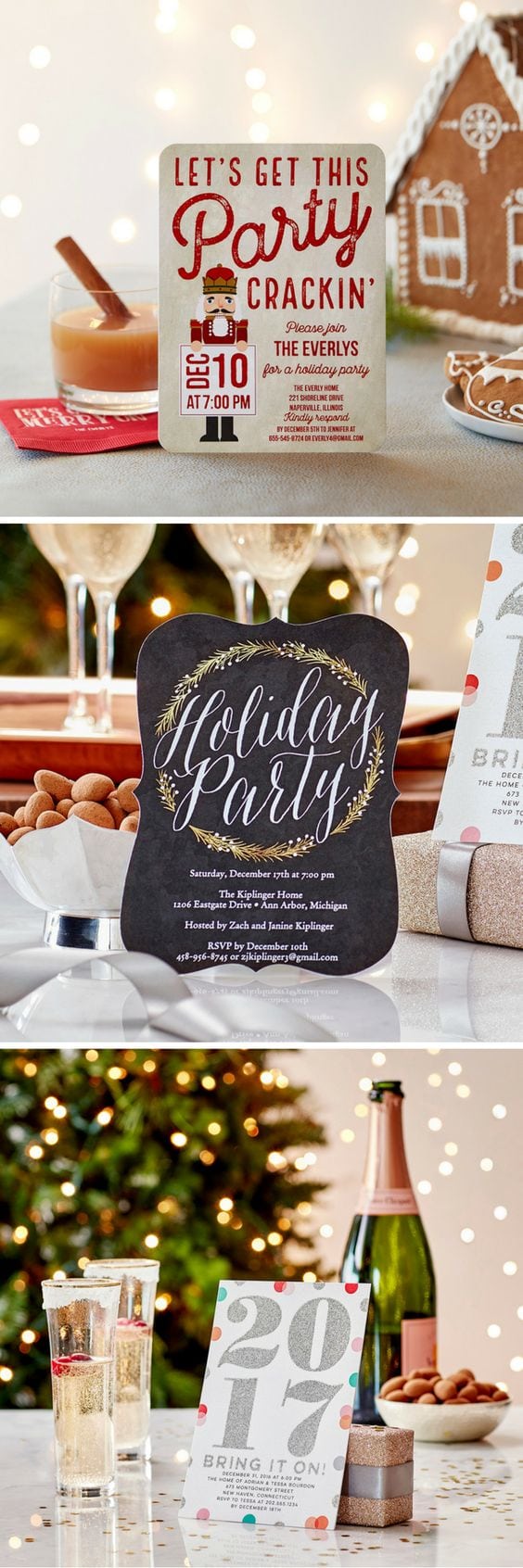 Create Custom Holiday Party Invitations + Photo Christmas Party
