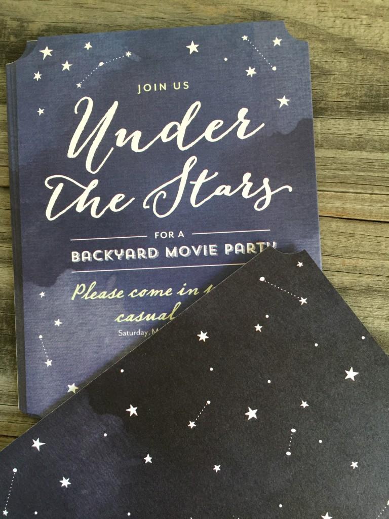 Create Custom Invitations For A Movie Night Under The Stars