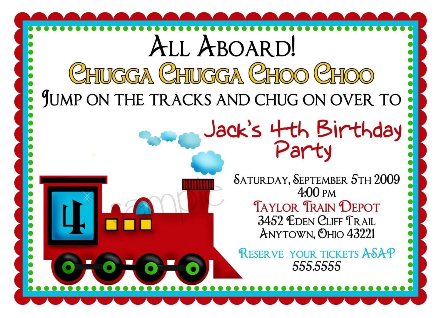 Creative Train Party Invitation According Amazing Article Happy