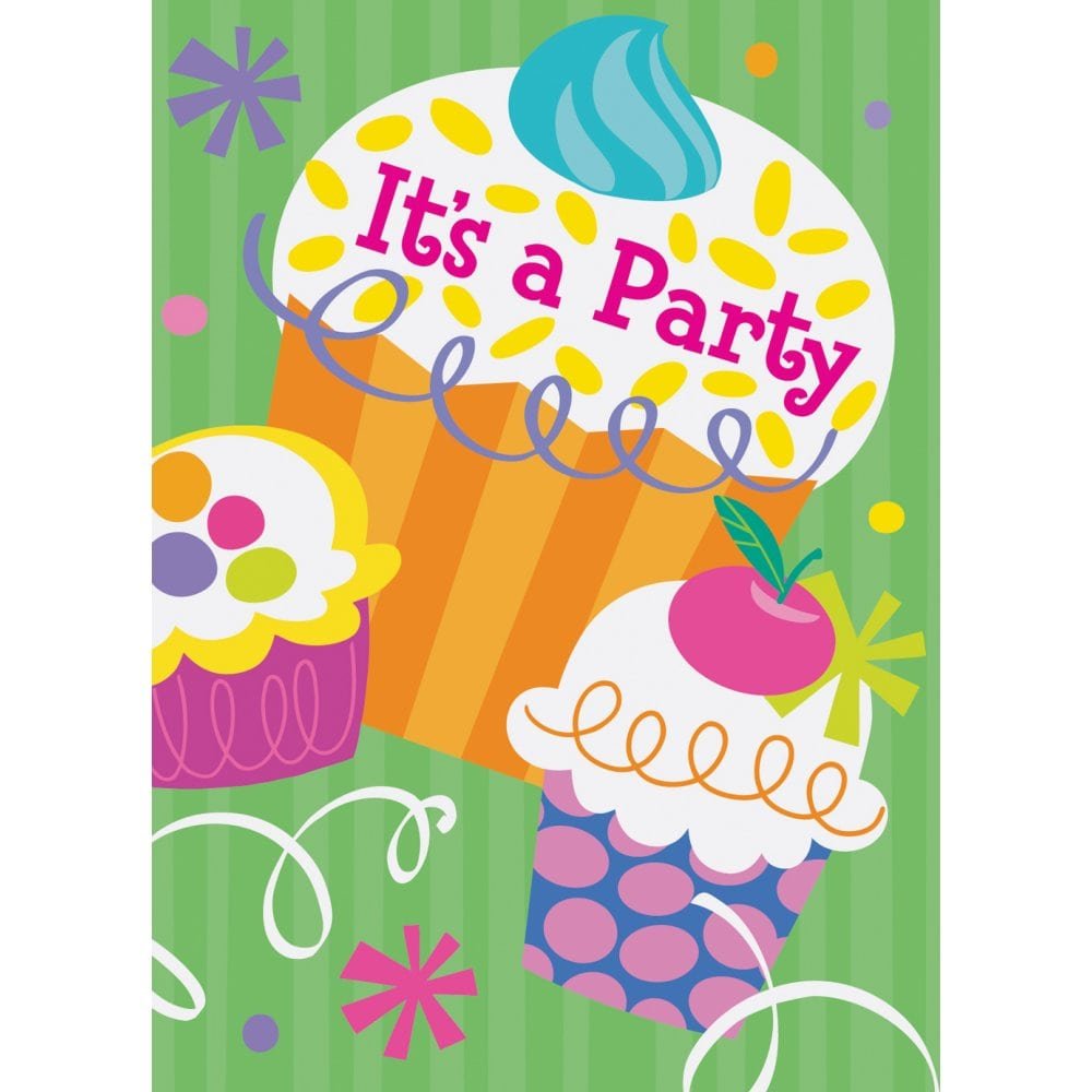 Cupcake Party Invitations