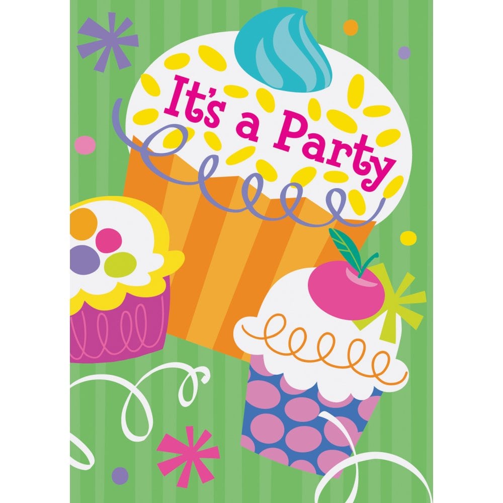 Cupcake Party Invitations