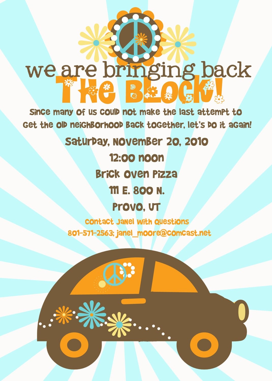 Custom 70's Hippie Party Invitation By Nattysuedesigns1 On Etsy