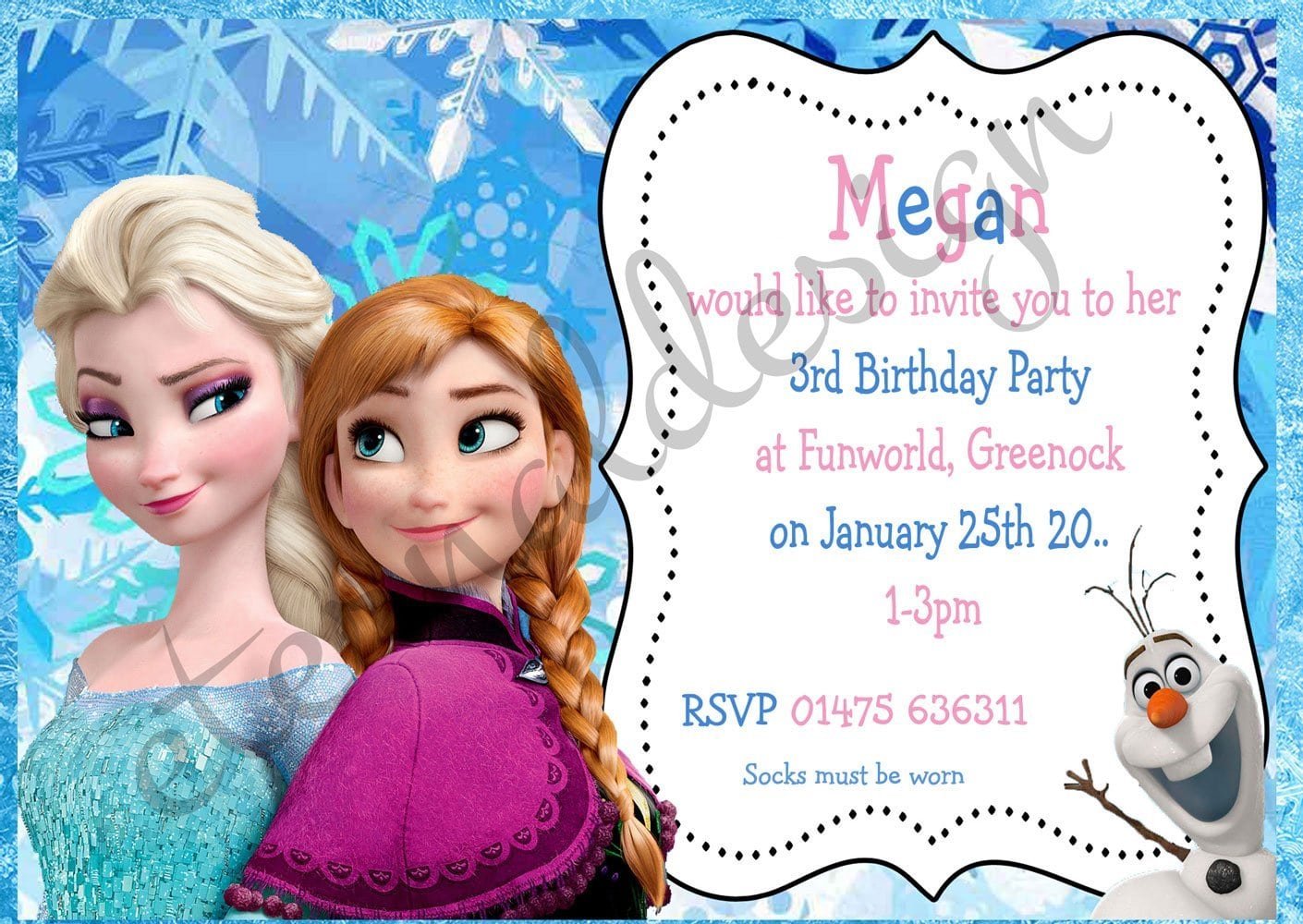 Customised Party Invitations