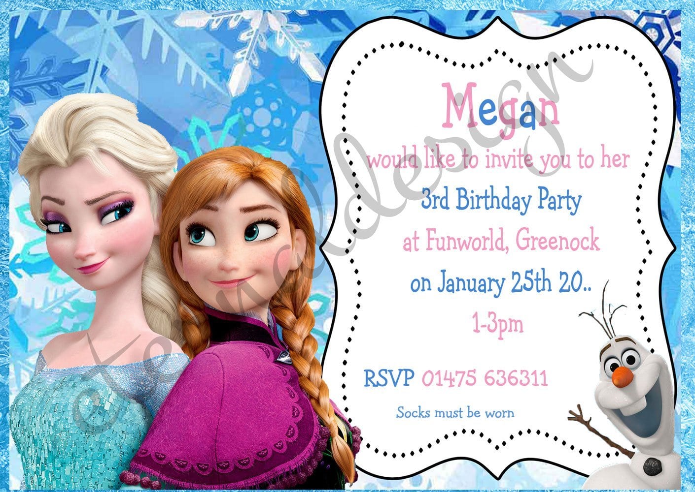 Customised Party Invitations