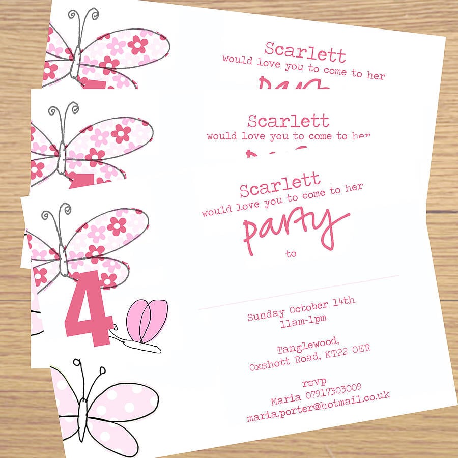 Customised Party Invitations