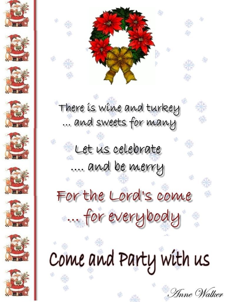 Cute Christmas Party Invitation Wording
