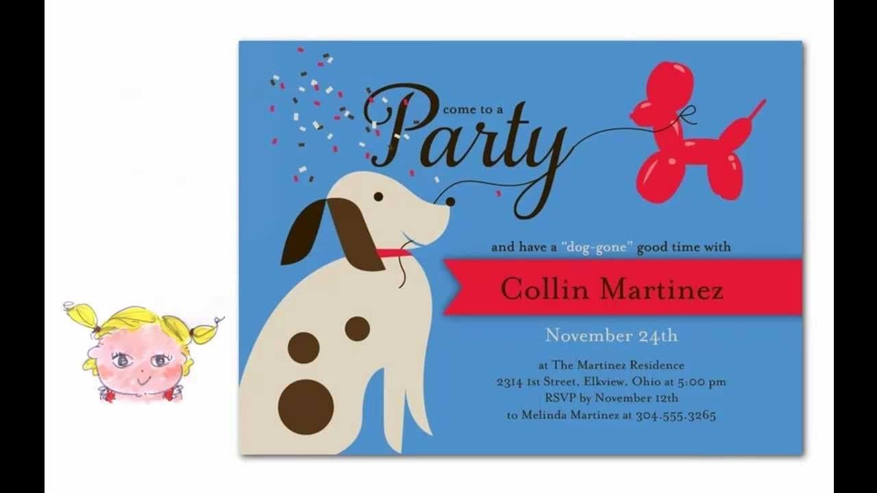 Cutest Puppy Birthday Party Invitations For Dogs & Dog Lovers