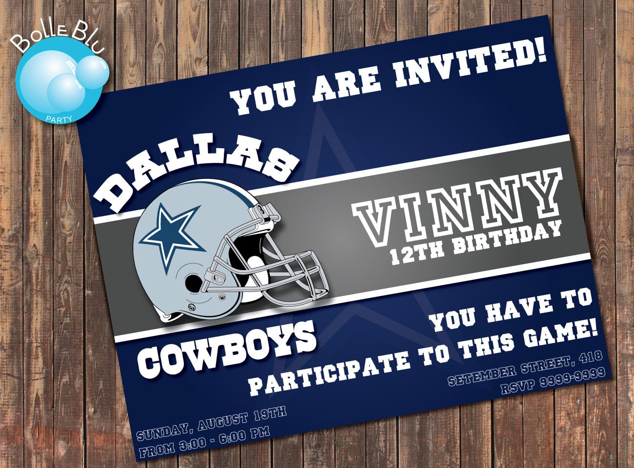 Dallas Cowboy Birthday Party Supplies