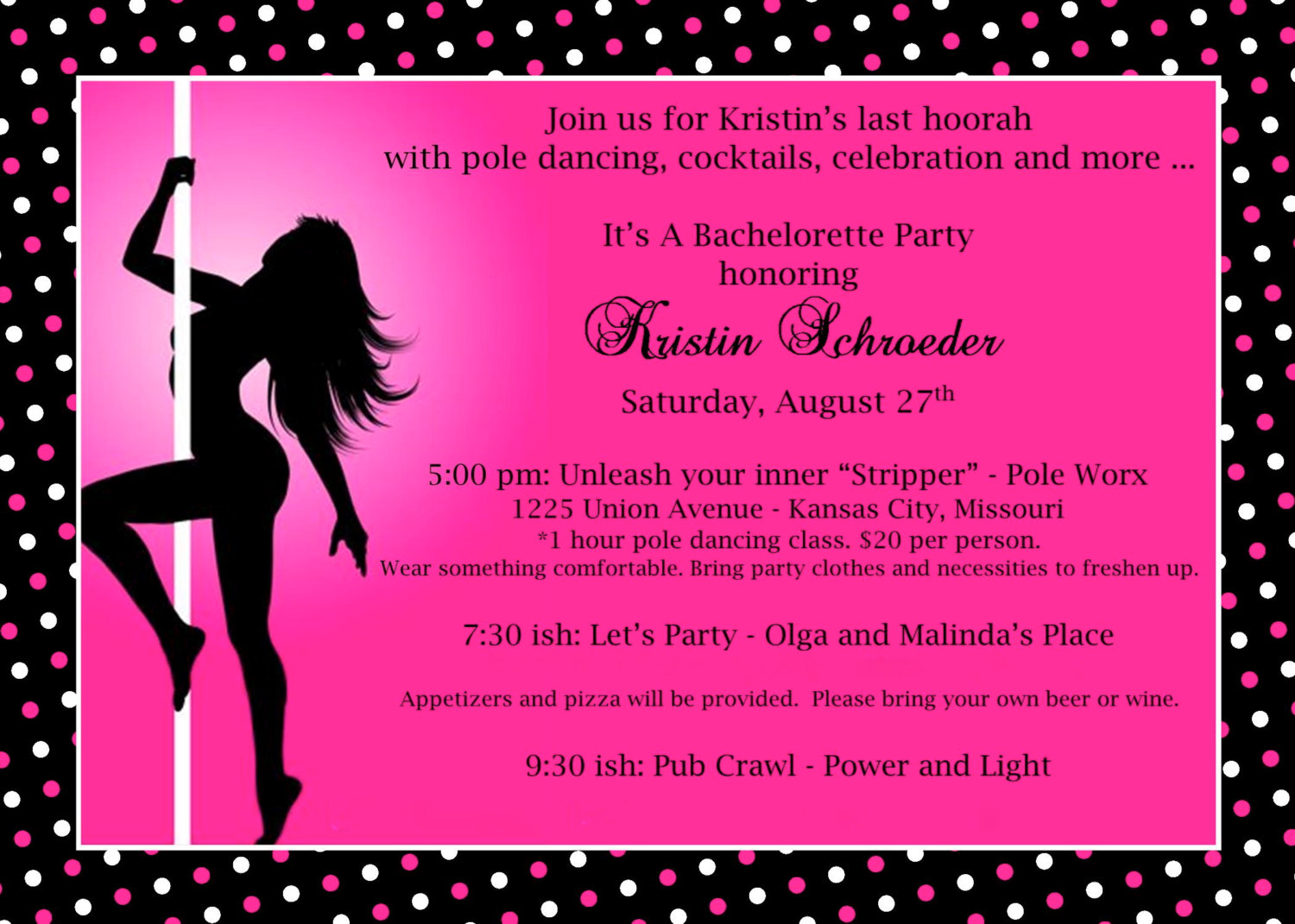 Dance Party Birthday Invitations