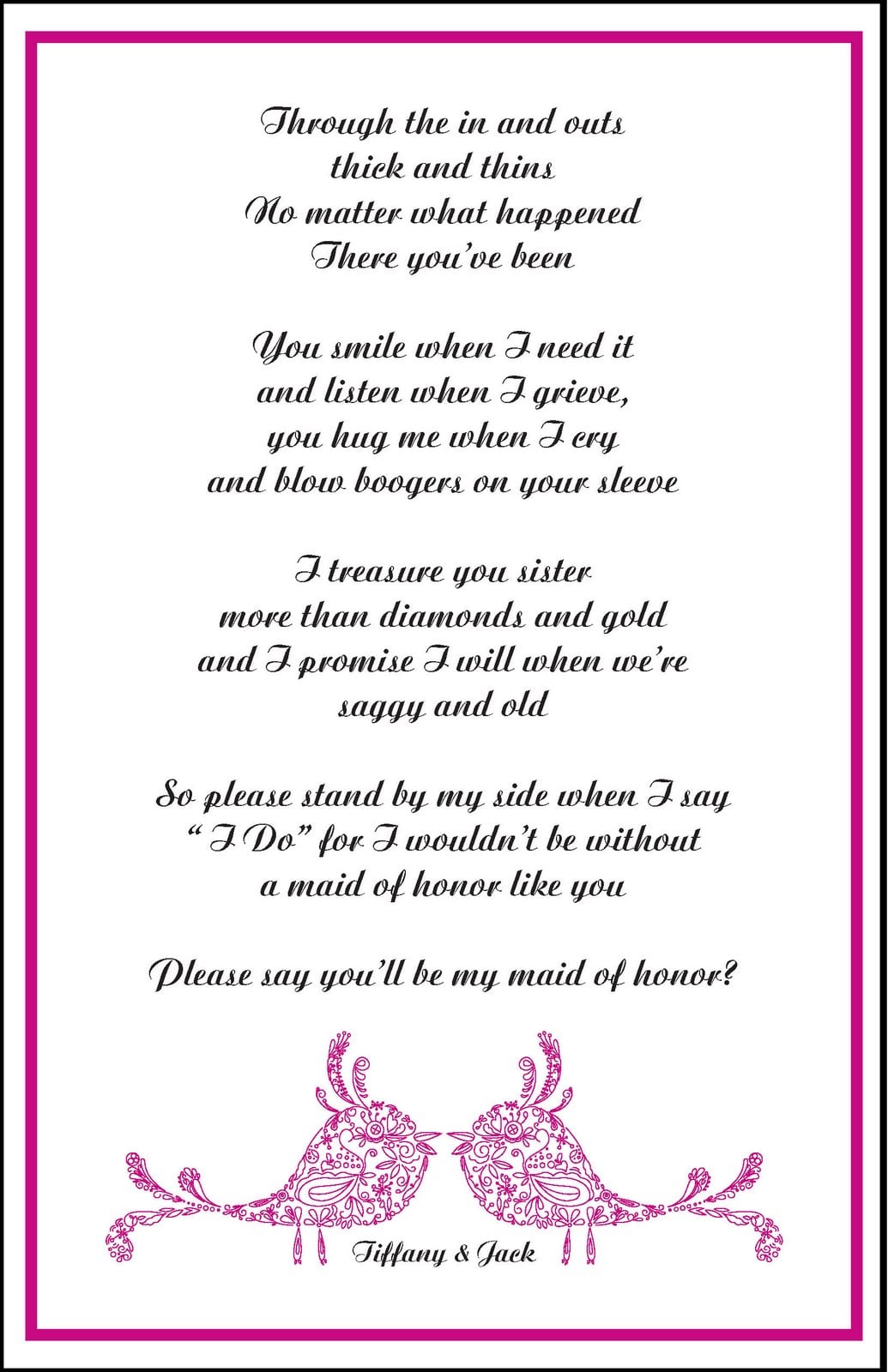 Design Party Invitations Will You Be A Bridesmaid 1035x1600