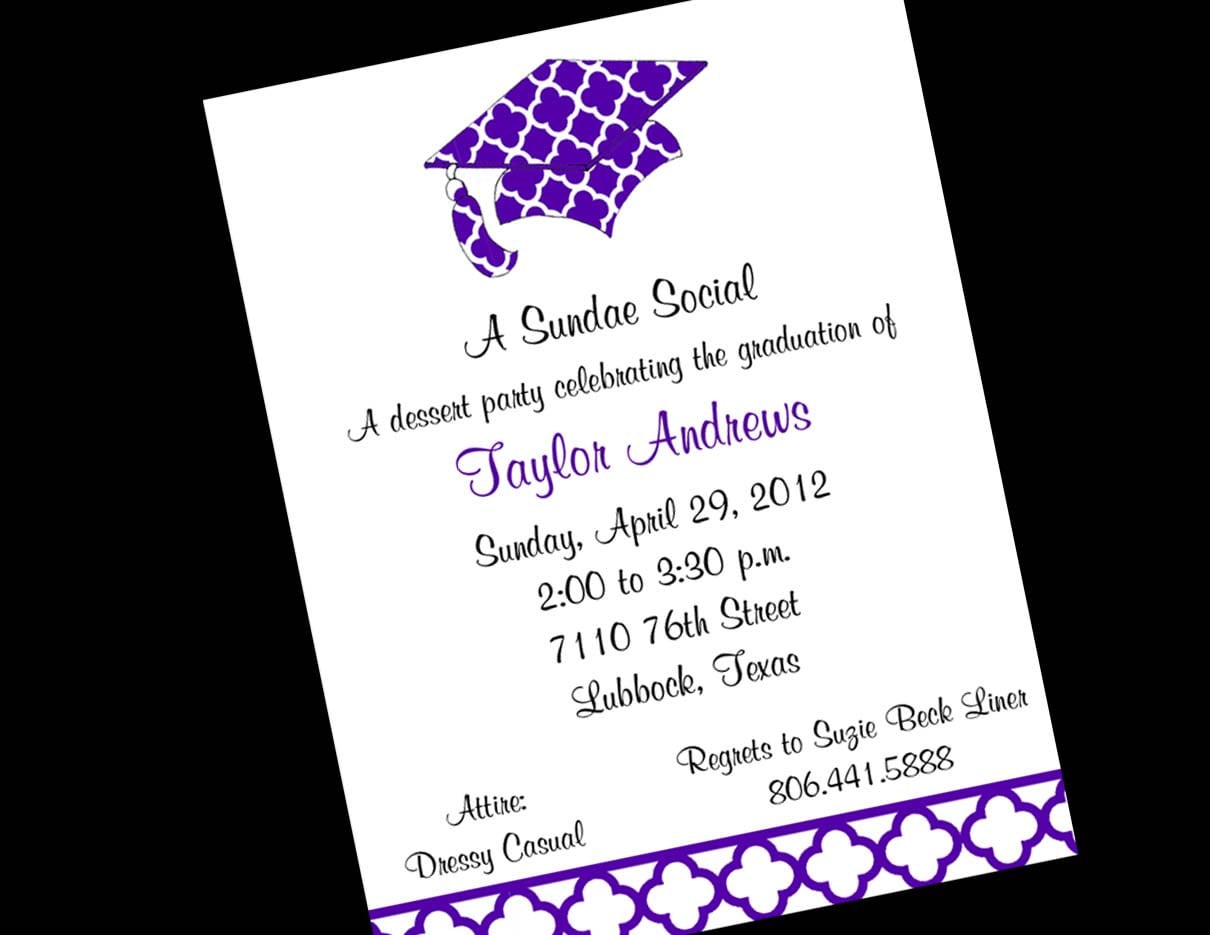 Designs Graduation Cookout Party Invitation Wording Graduation