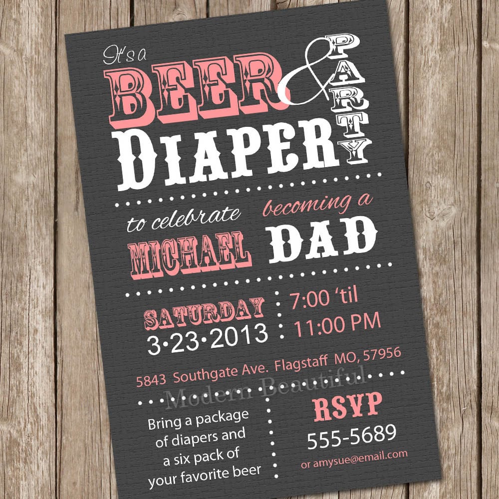 Diaper Party Invitations Templates