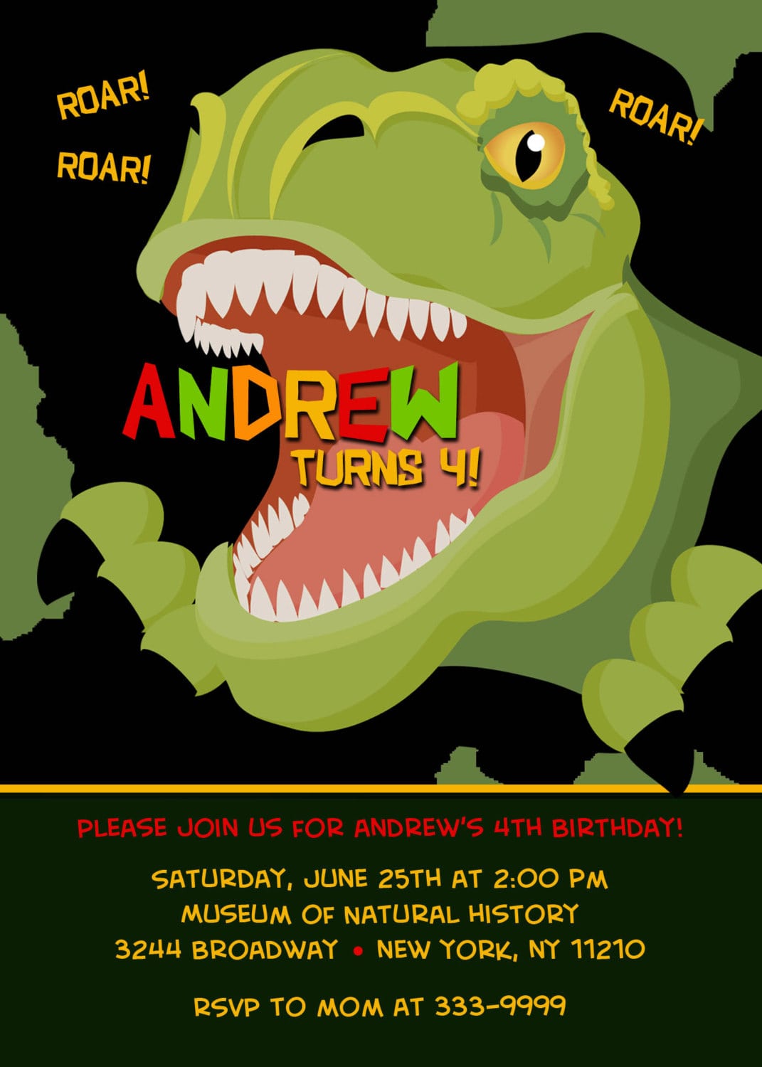 Dinosaur Party Invitations