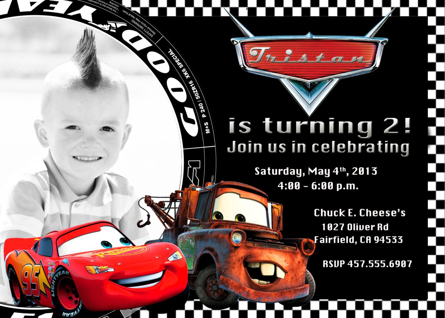 Disney Cars Lightning Mcqueen And Mater Birthday Party