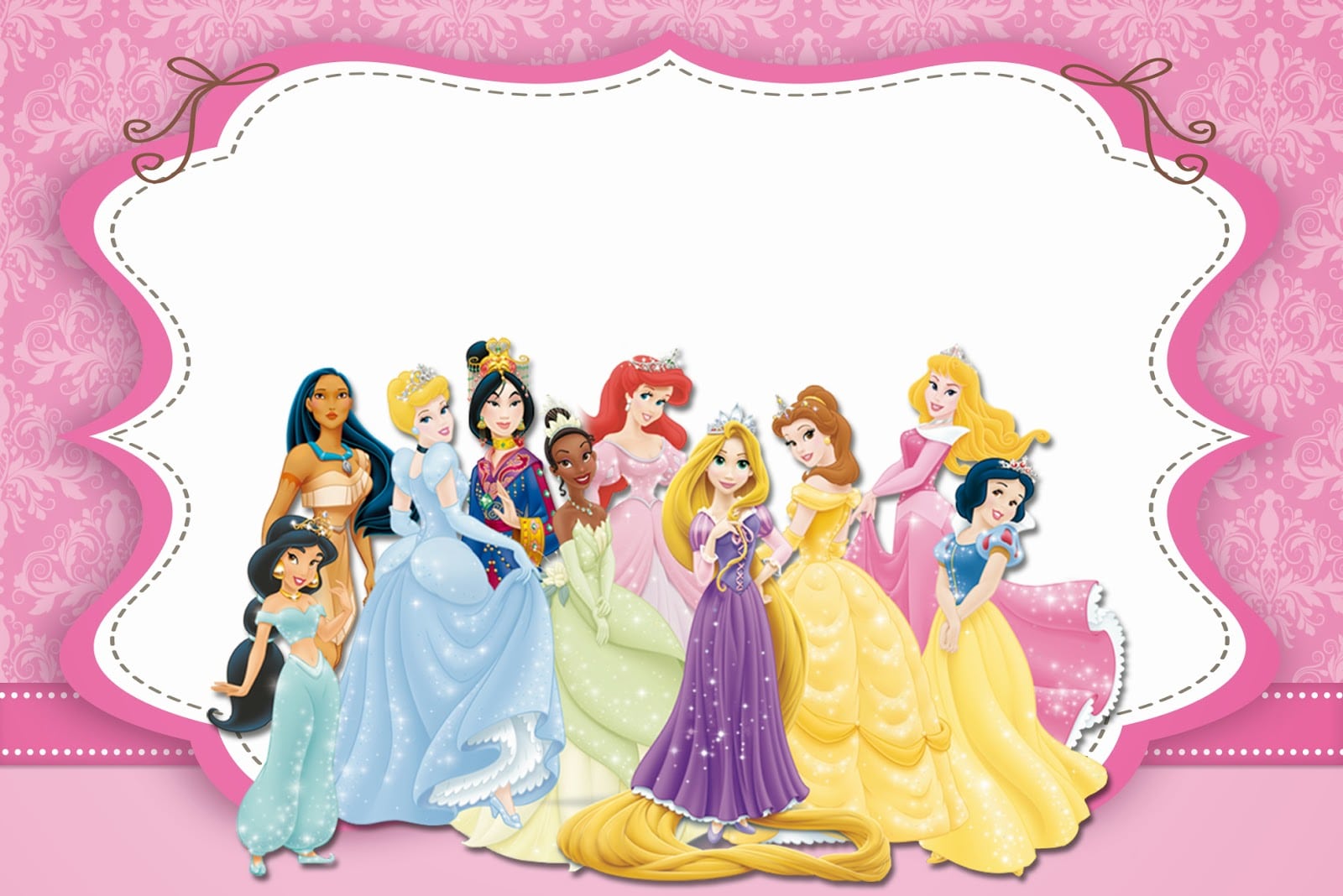 Disney Princess Party Invitations Free