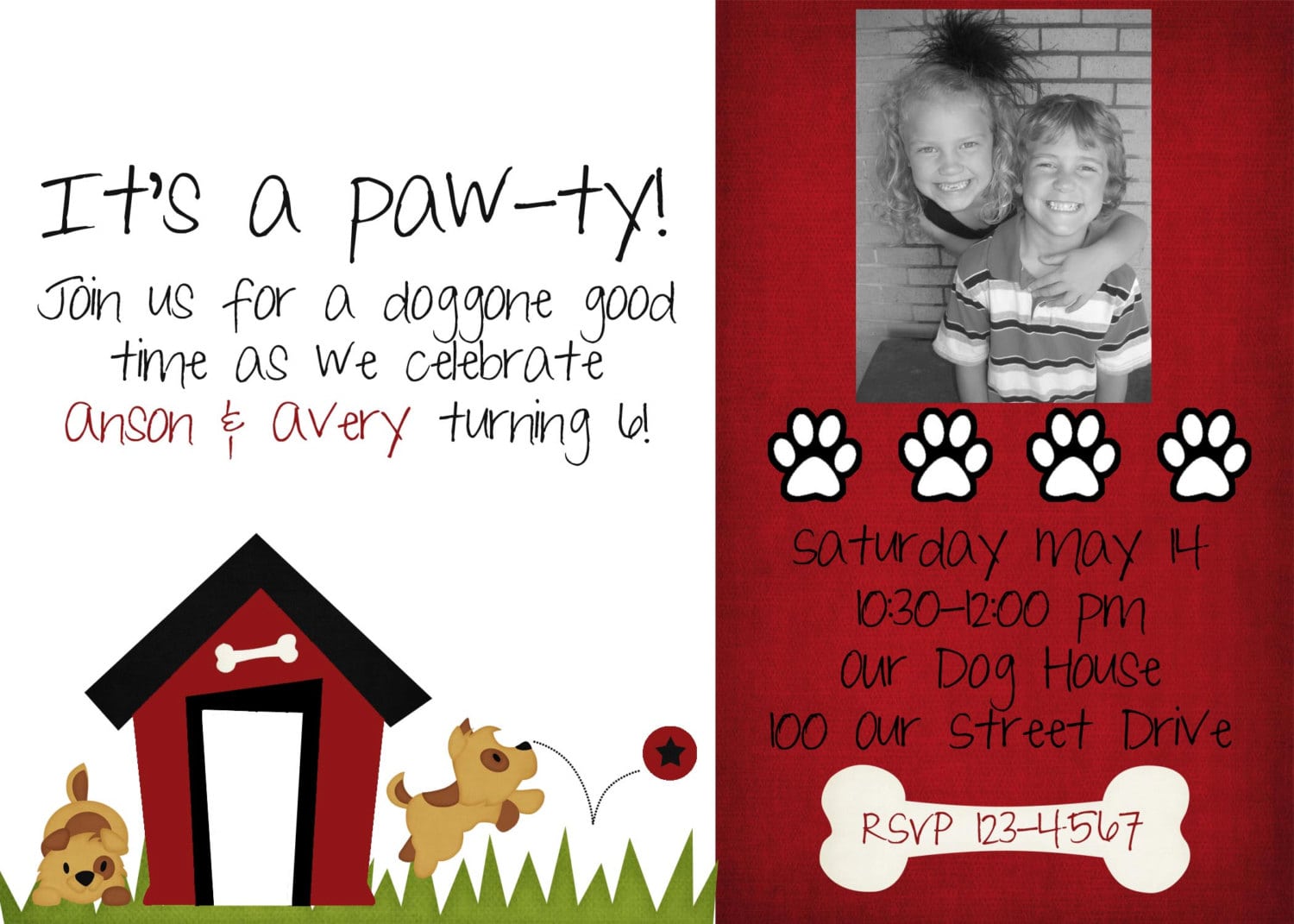 Dog Birthday Invitation