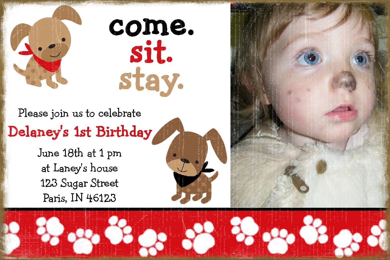 Dog Birthday Invitations