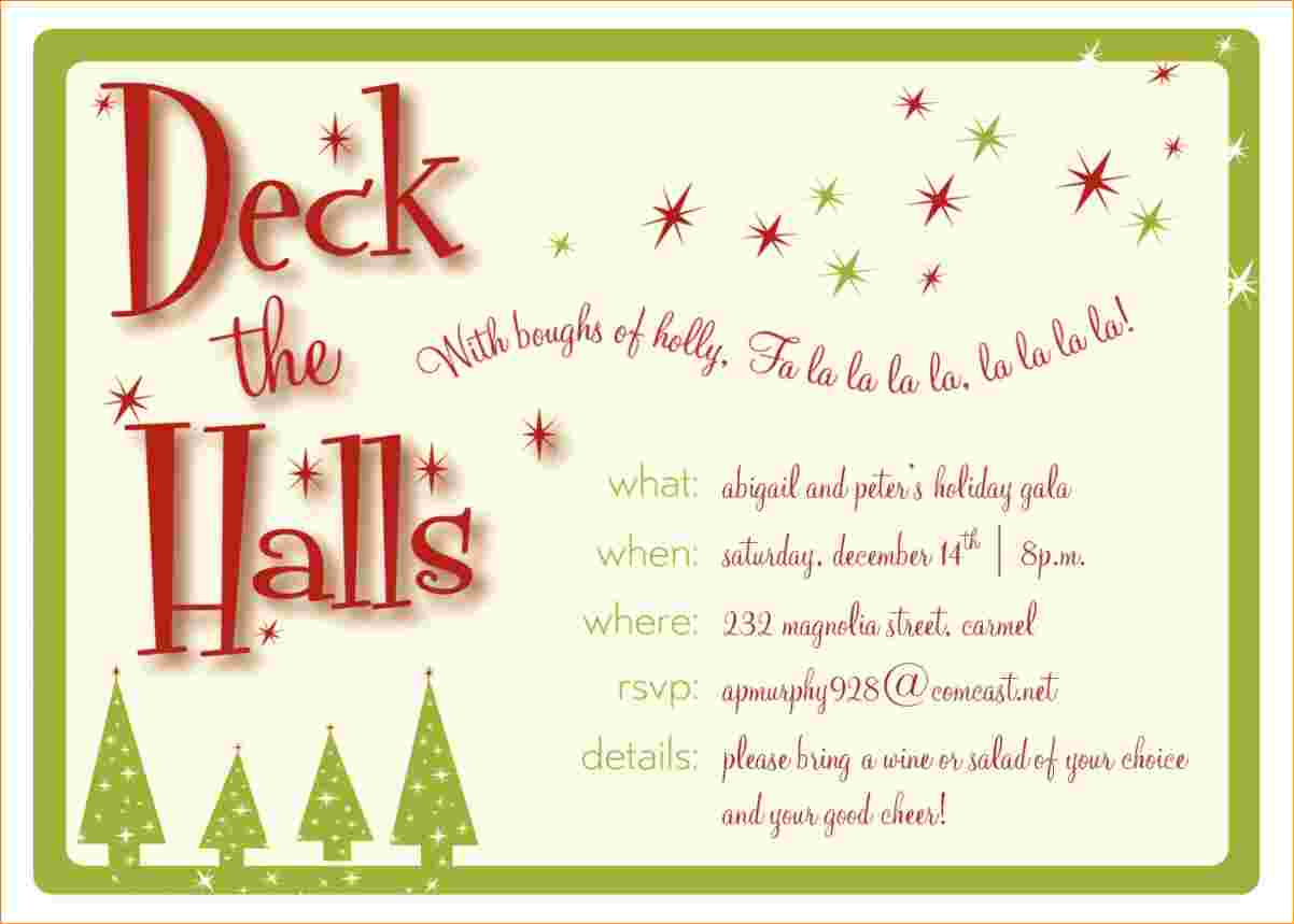 Downloadable Christmas Party Invitations Templates Free