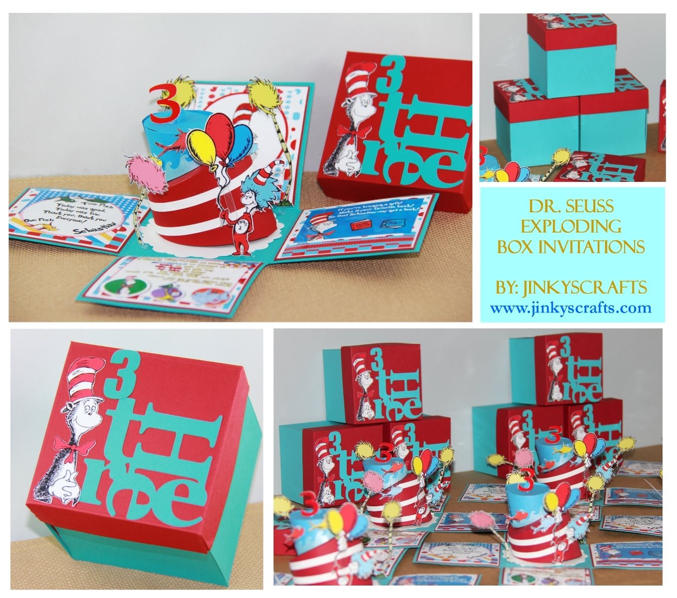 Dr  Seuss Themed Party Invites