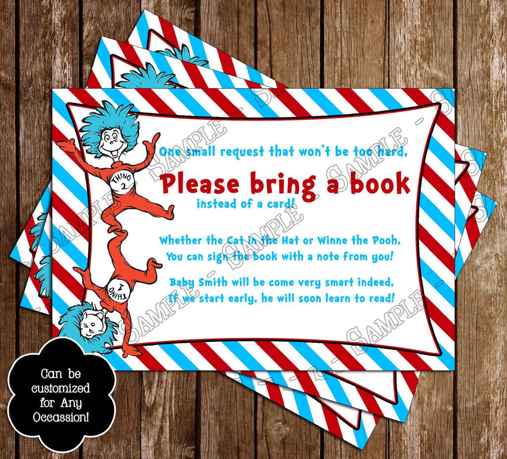 Dr Seuss Cat In The Hat Printable Baby Shower By Lulupaperprints