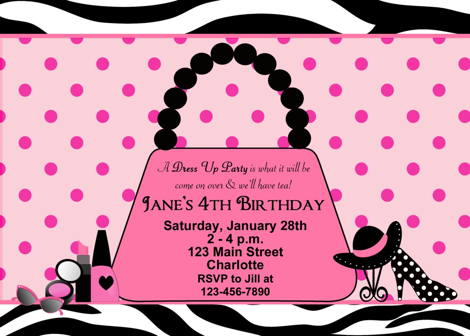 Dress Up Birthday Party Invitations