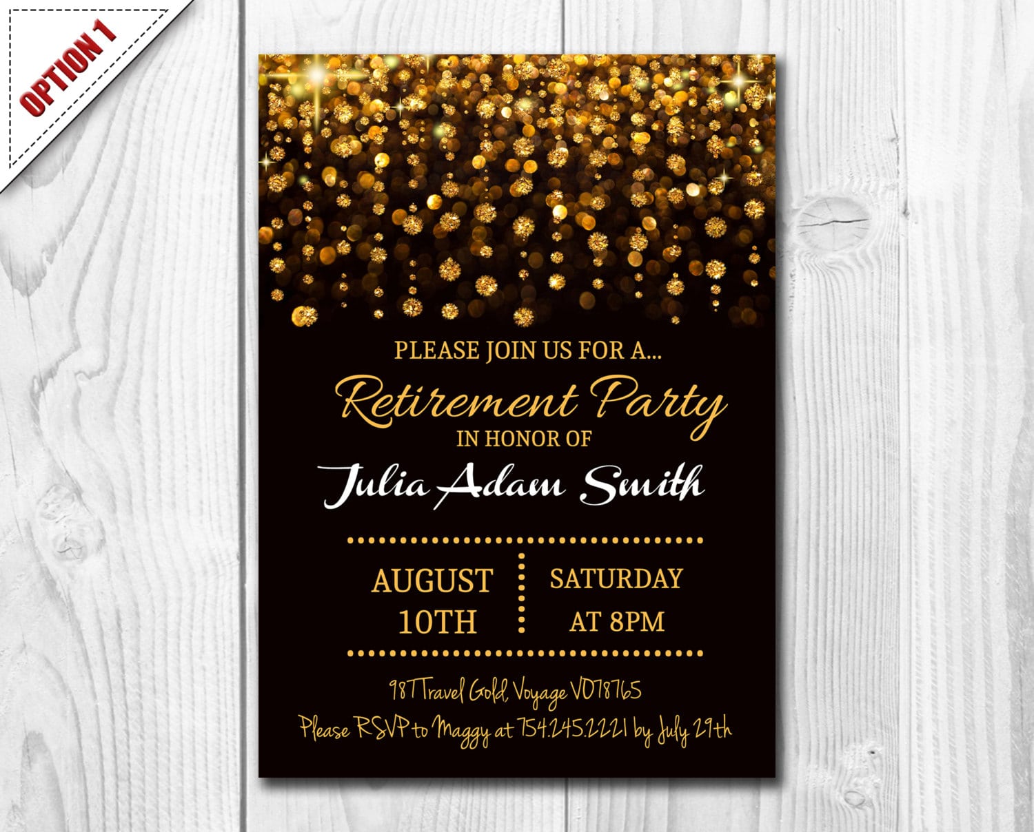 Elegant Retirement Party Invitation