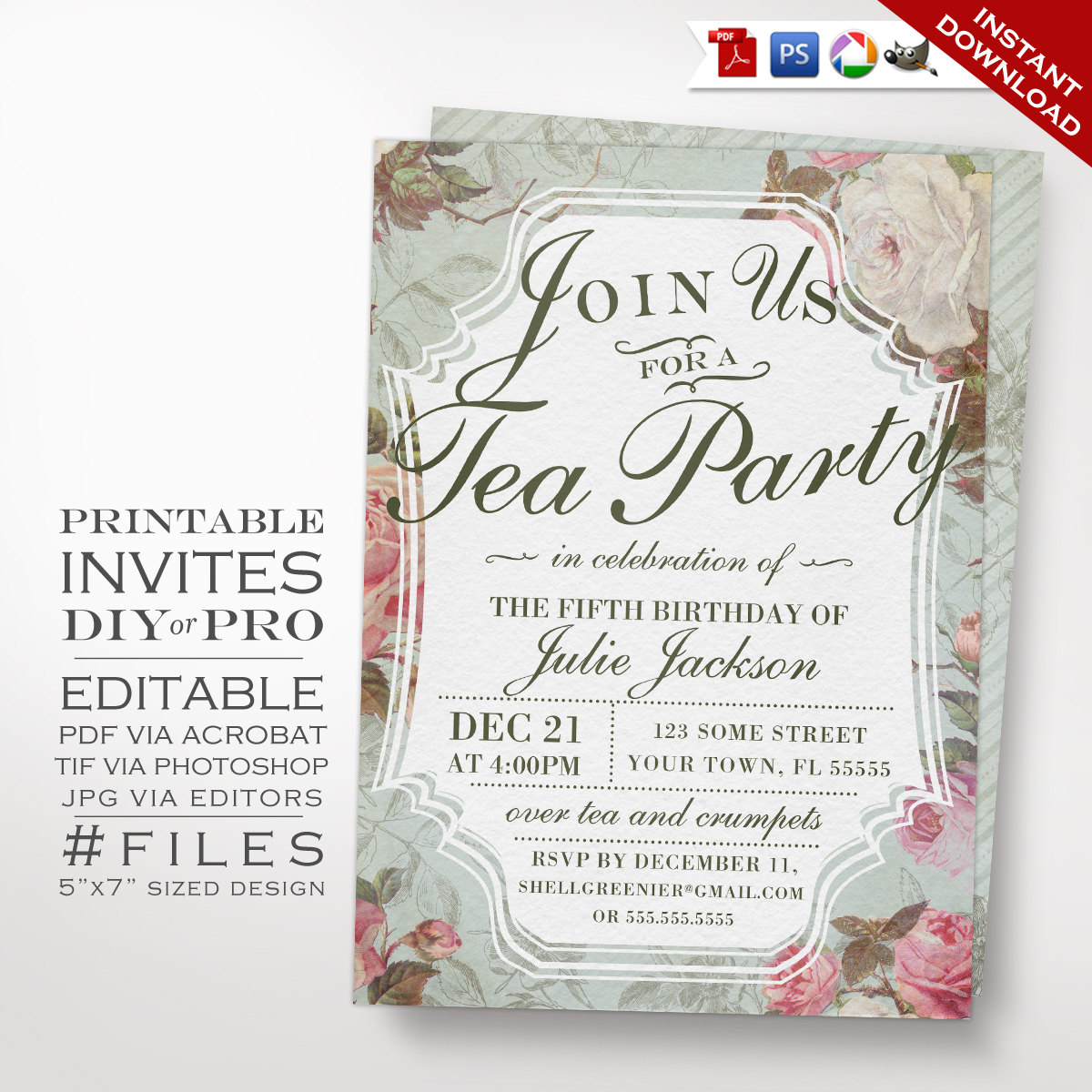 Elegant Tea Party Invitations 94957
