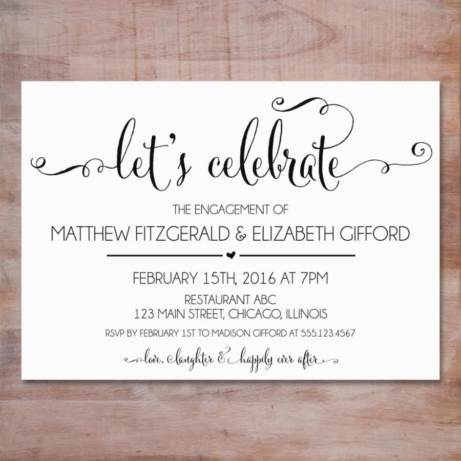 Engagement Party Invitation, We're Engaged Invitation Editable